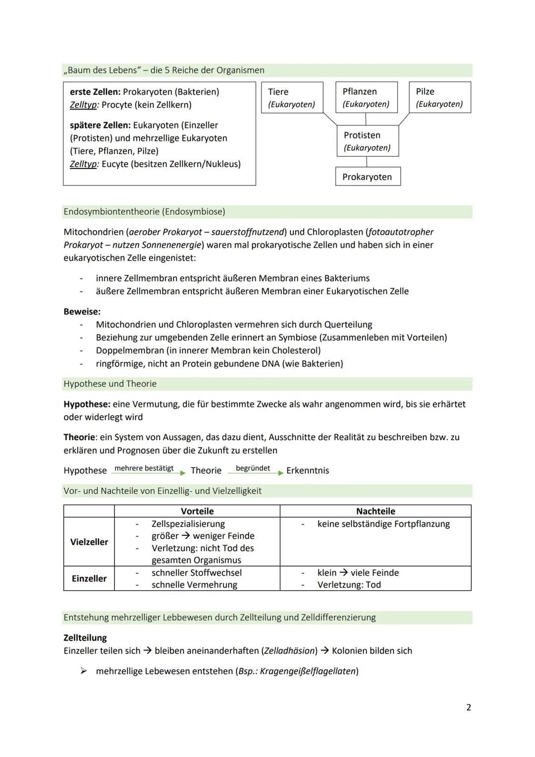 Biologie
Alle Organismen bestehen aus Zellen (Grundbaustein): kleinste vermehrungsfähige Einheit
Merkmale des Lebendigen
Wachstum
Stoffwechs