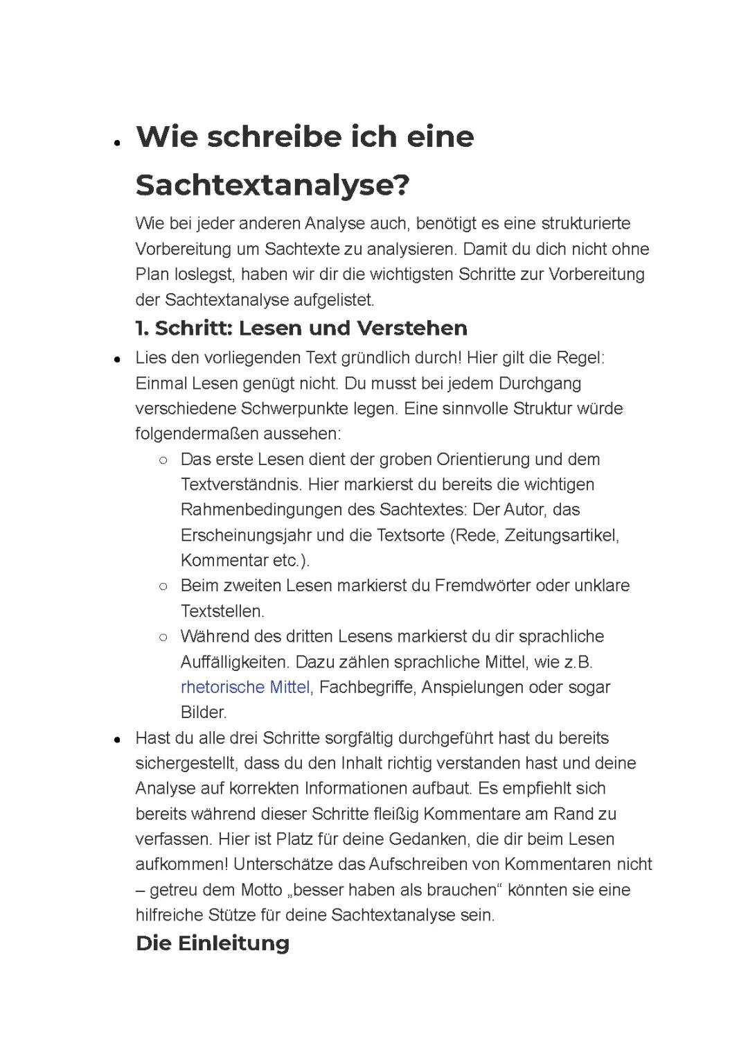 Sachtextanalyse und Erörterung: Beispiele und PDFs zum Üben