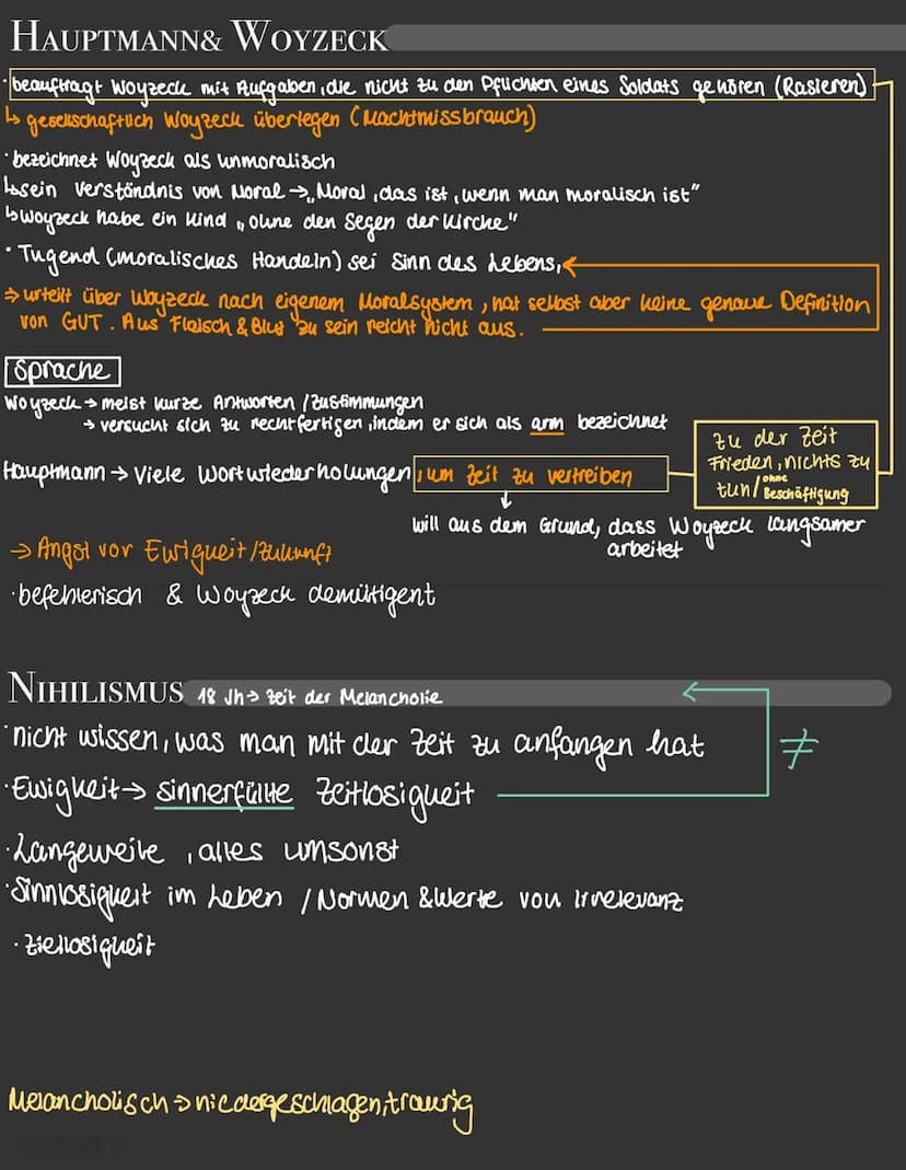 Gesellschaftsschichten
Bürgertum
(Doktor / Hauptmann,
Tambourmajor)
Unterschicht
(Woyzeck, Marie)
Aufklärung
kant:
Ausgang des Menschen
aus 