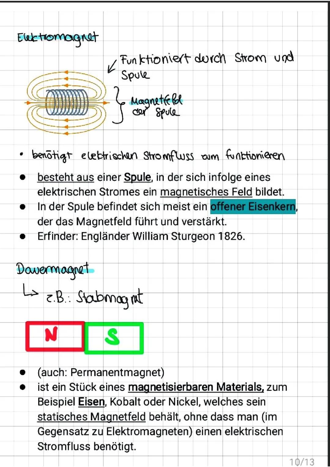 Dauermagnet und Elektromagnet 