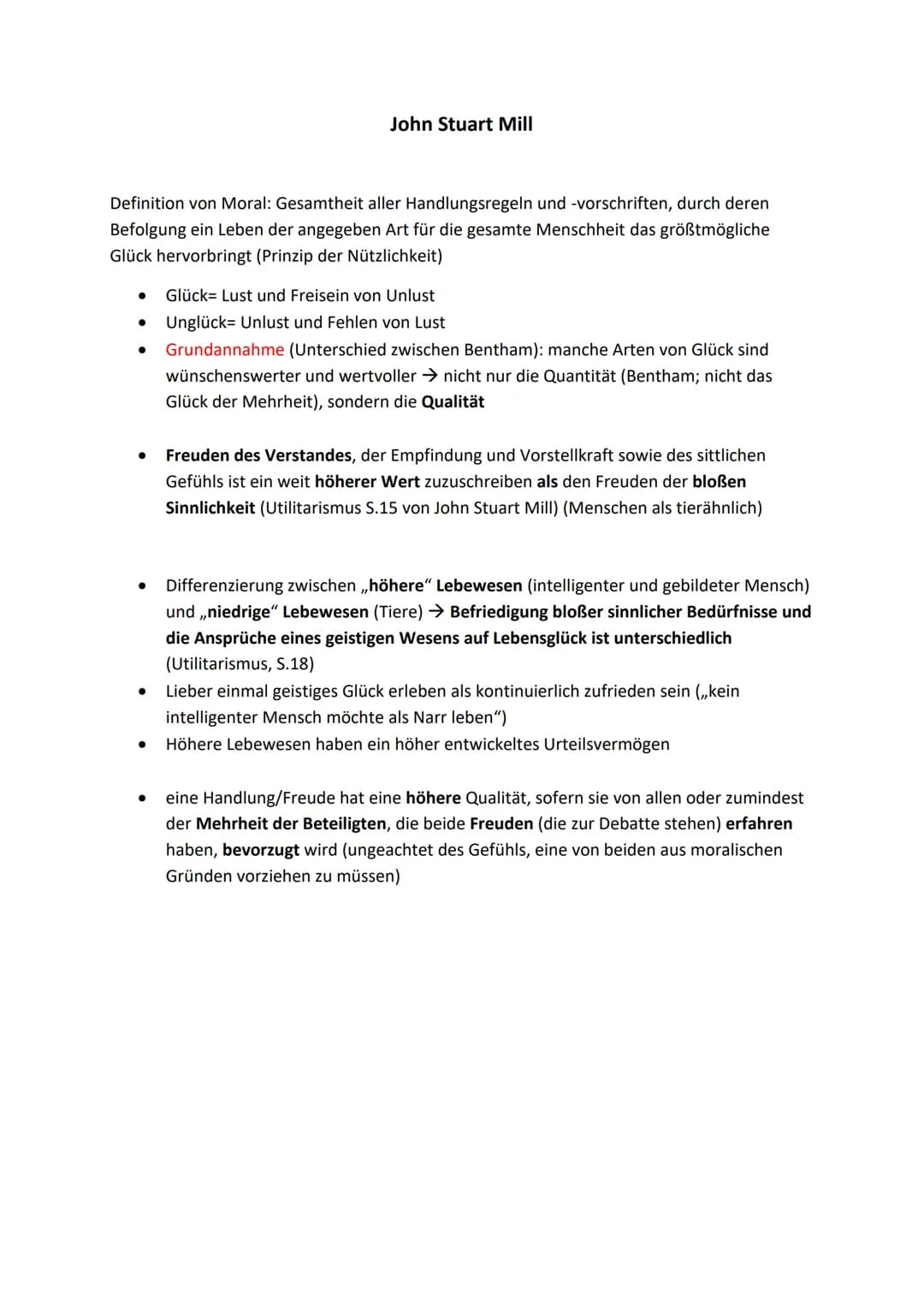 ●
Grundannahme: Von Natur ist jede menschliche Handlung von Leid und Freude
bestimmt
Maßstab allen Handelns und der Richtigkeit von Taten du