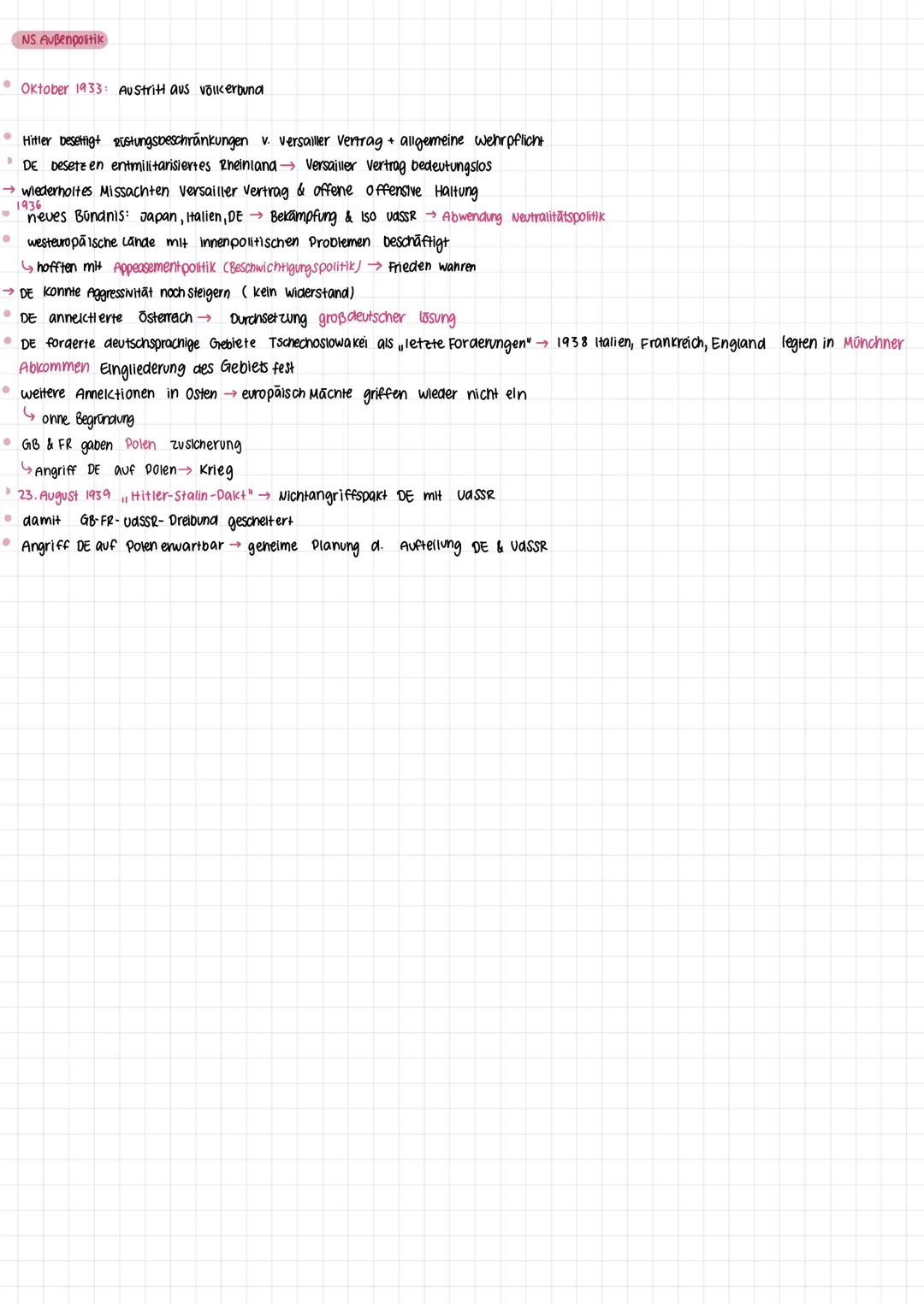 # LERNZETTEL GESCHICHTE

Hintergrundwissen NSDAP & Hitler
NS & NS-Außenpolitik

*   1923: Hitler Putsch NSDAP mit Hitter versuchen gewaltsam