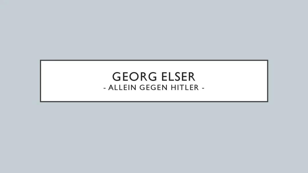 Georg Elser: Seine Biografie und das Attentat auf Hitler 1939