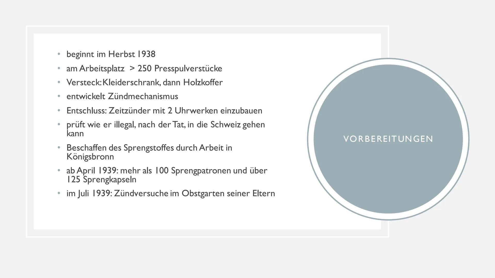 GEORG ELSER
- ALLEIN GEGEN HITLER - GLIEDERUNG
Biographie
Das Attentat
Entschluss zur Tat
Vorbereitungen
Das Attentat und dessen Folgen
Ermi
