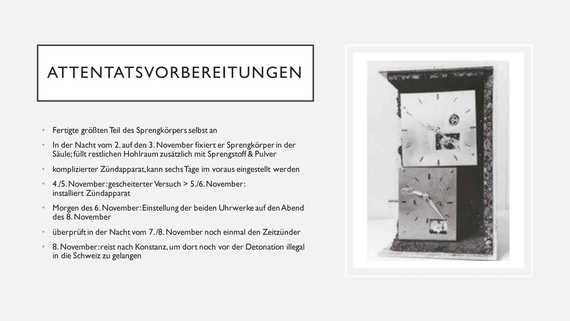 GEORG ELSER
- ALLEIN GEGEN HITLER - GLIEDERUNG
Biographie
Das Attentat
Entschluss zur Tat
Vorbereitungen
Das Attentat und dessen Folgen
Ermi
