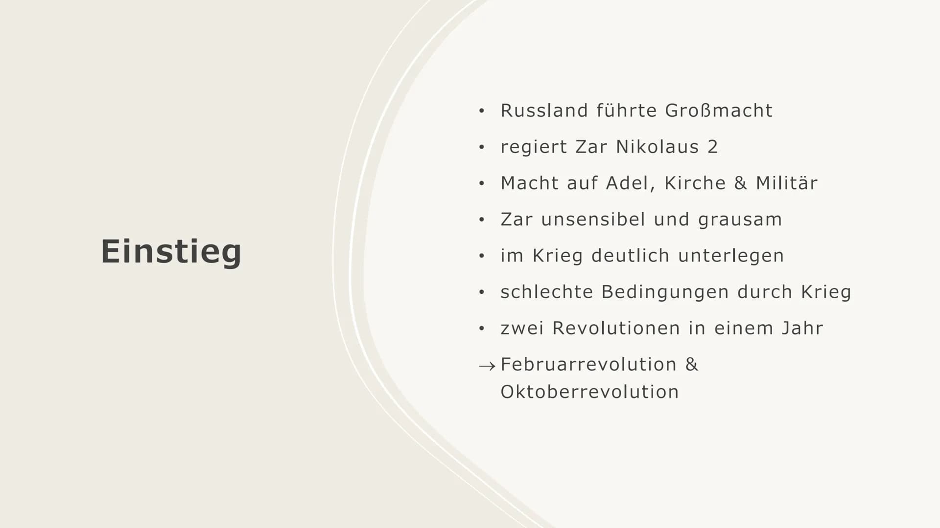 
<p>Die Russische Revolution war ein bedeutendes Ereignis in der Geschichte Russlands, das von 1917 bis 1923 stattfand. Diese revolutionäre 