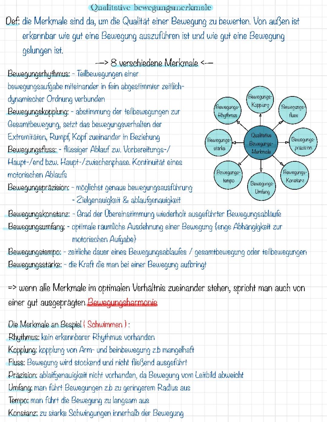 Qualitative und Quantitative Bewegungsmerkmale: Definitionen und Beispiele