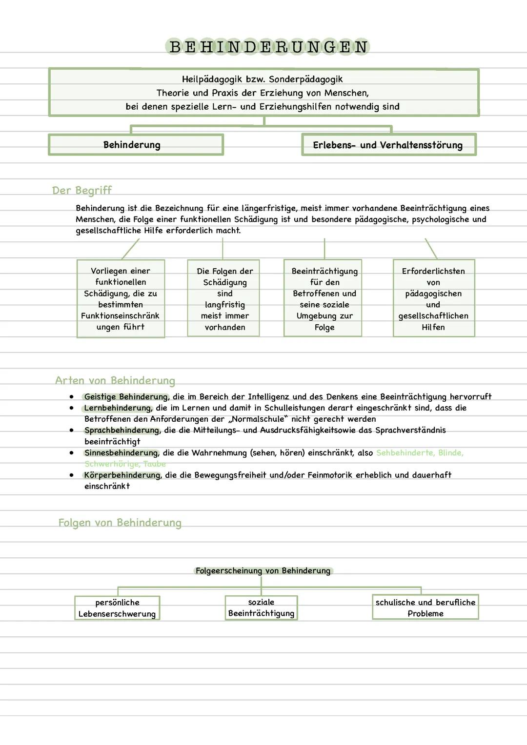 Behinderung, Inklusion, Lernbehinderung