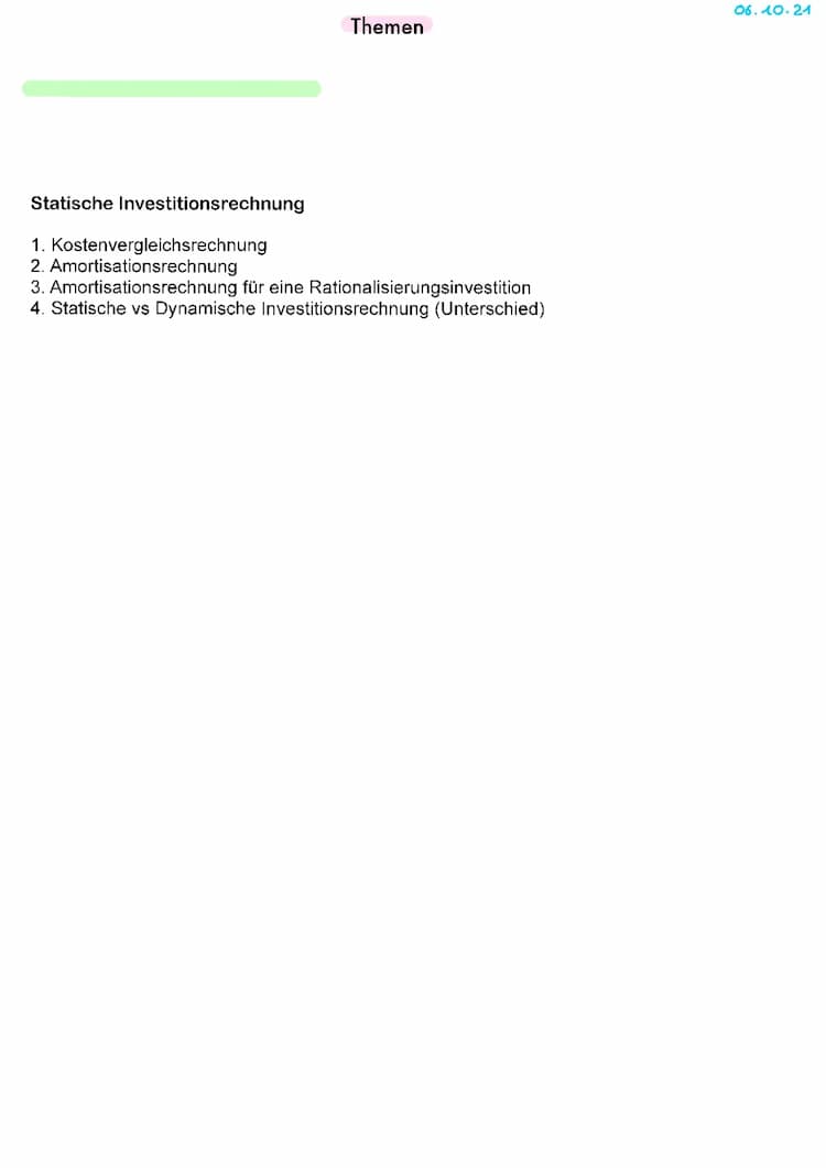 Know Statische Investitionsrechnung - BWL thumbnail