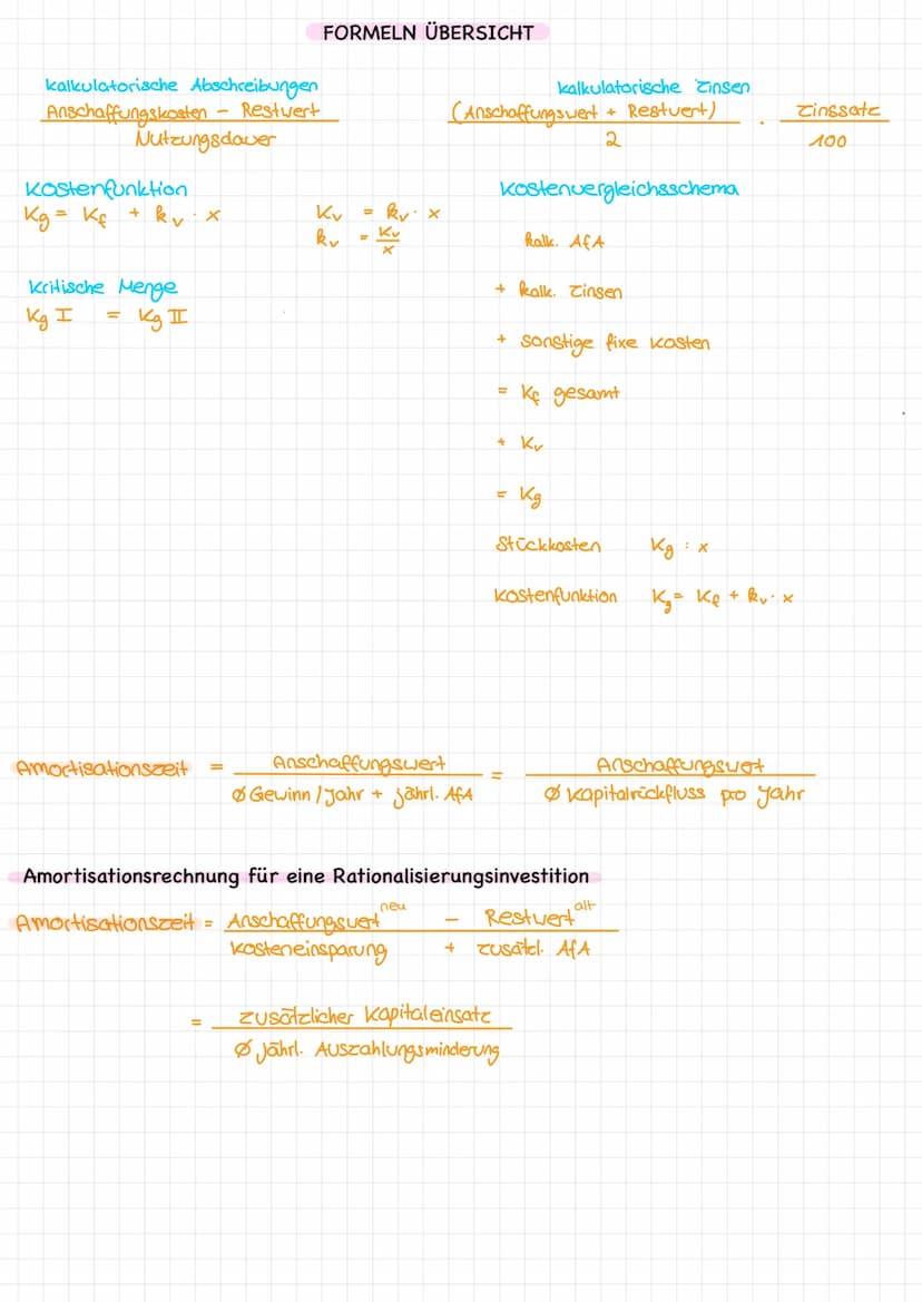 Statische Investitionsrechnung
1. Kostenvergleichsrechnung
2. Amortisationsrechnung
Themen
3. Amortisationsrechnung für eine Rationalisierun