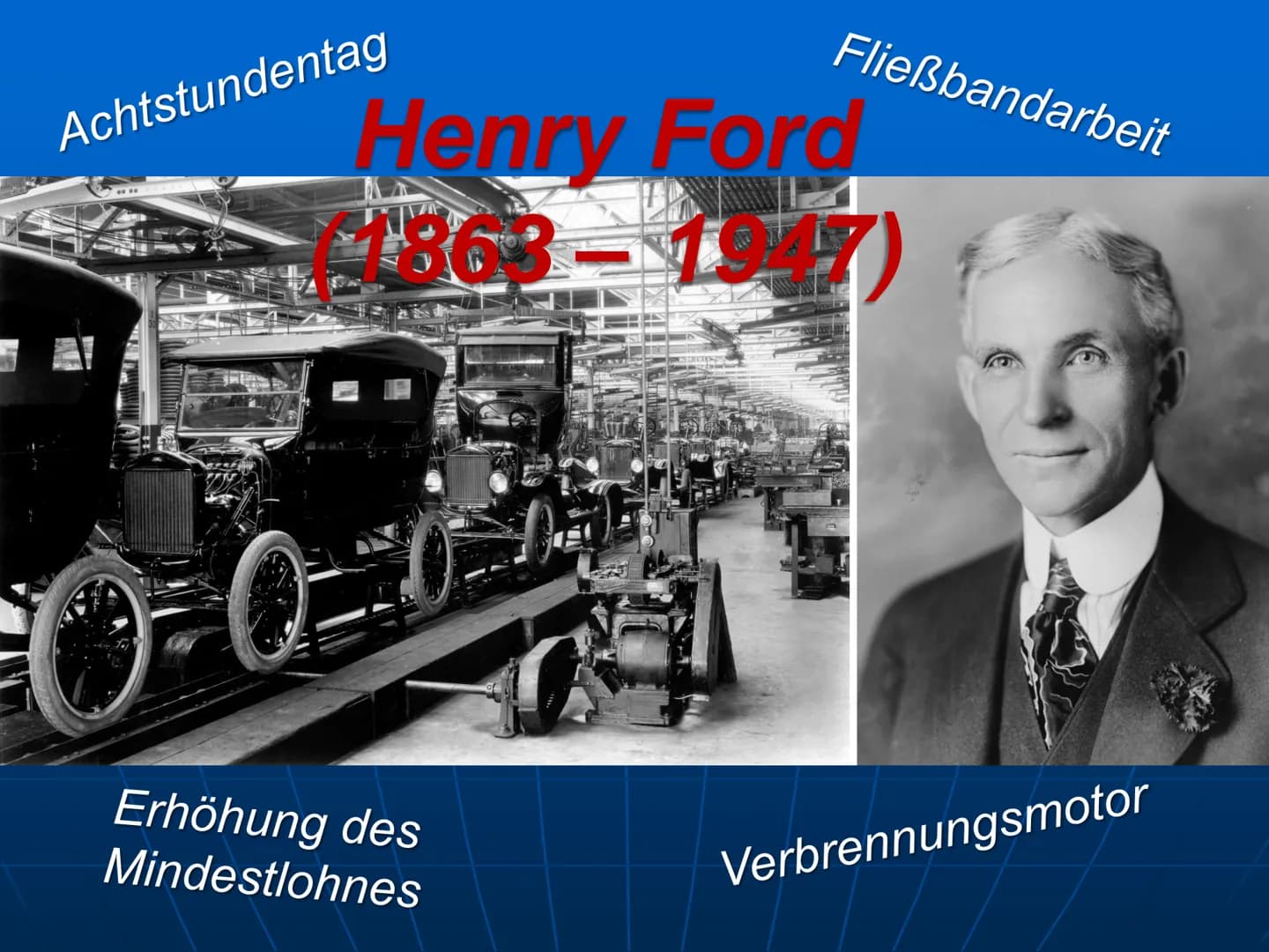 Achtstundentag
Henry Ford
1363
Fließbandarbeit
Erhöhung des
Mindestlohnes
Verbrennungsmotor Industrielle Produktionskonzepte
heute
■ Die MCC