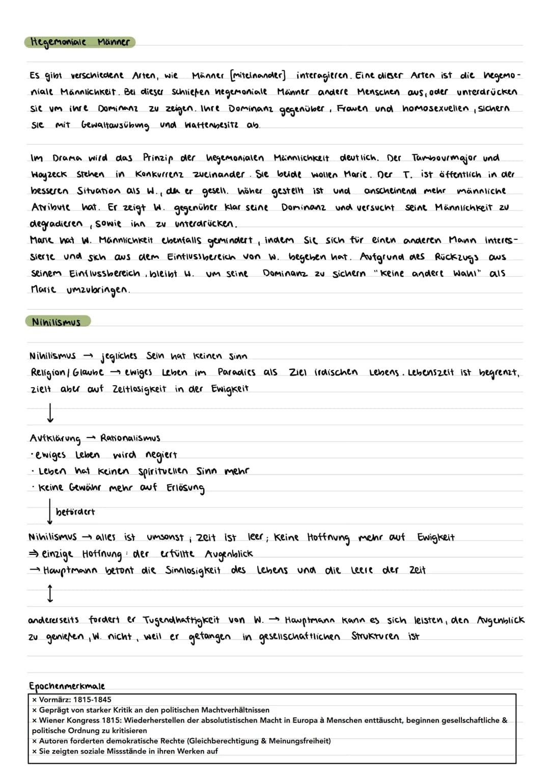 Woyzeck, Literatur im Widerstand
Informationen
• 1879 veröffentlicht und von Georg Büchner geschrieben
Drama mit 26 Szenen
Epoche: Vormärz
.