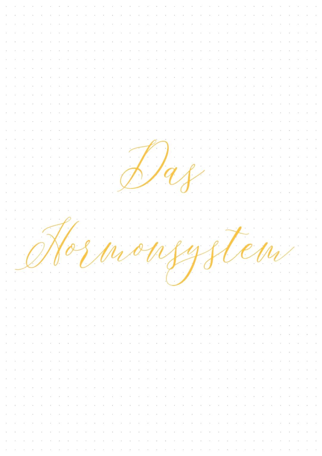 Das Hormonsystem und seine Funktionen