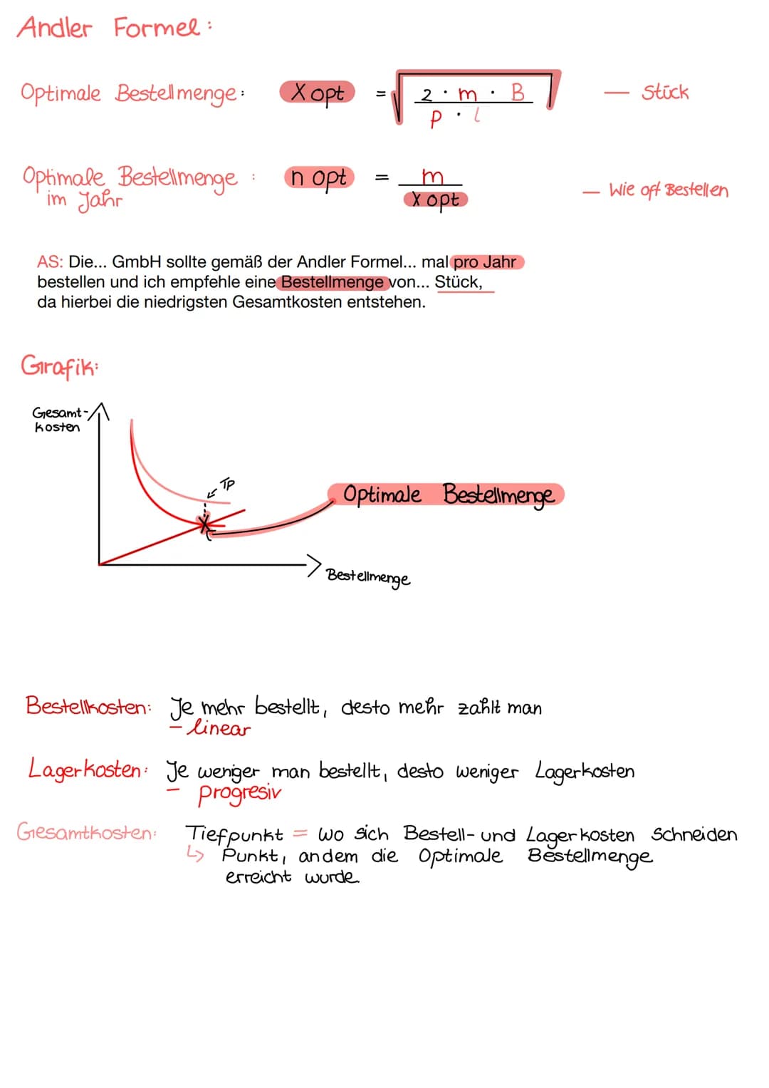 → Lagerbestand (Meldebestand) veranlasst die Bestellung
Merkmale
Vorteile:
↳
geeignet für
↳ Produktionsbereitschaf gewährleistet
↳ Niedrige 