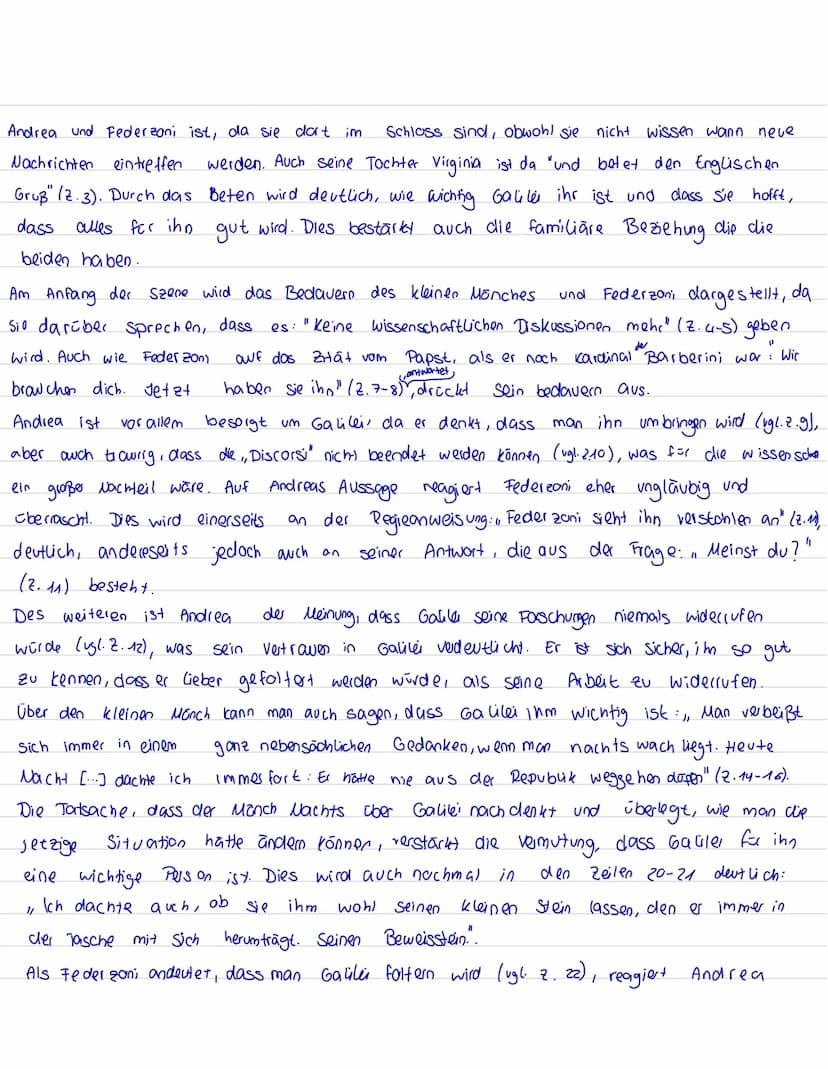 EF Deutsch
Das Leben des Galilei
Thema: Bertolt Brecht: Leben des Galilei - Dialoganalyse
Textgegenstand: Bild 13
Aufgabenstellung:
Lesen Si