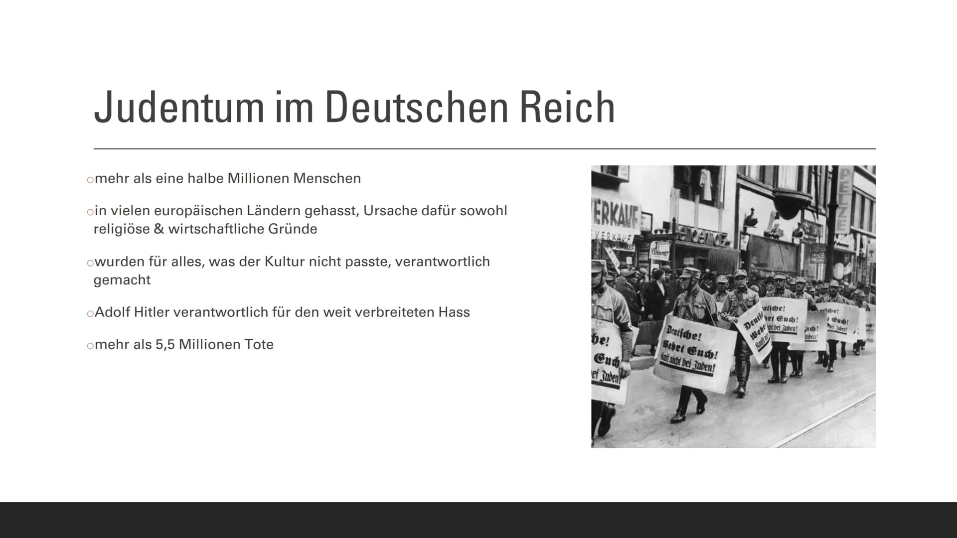 Judenverfolgung Präsentation
Ziele des Nationalsozialismus
●
●
Ausgrenzung und Vertreibung der Juden von der NSDAP Nationalsozialistische de