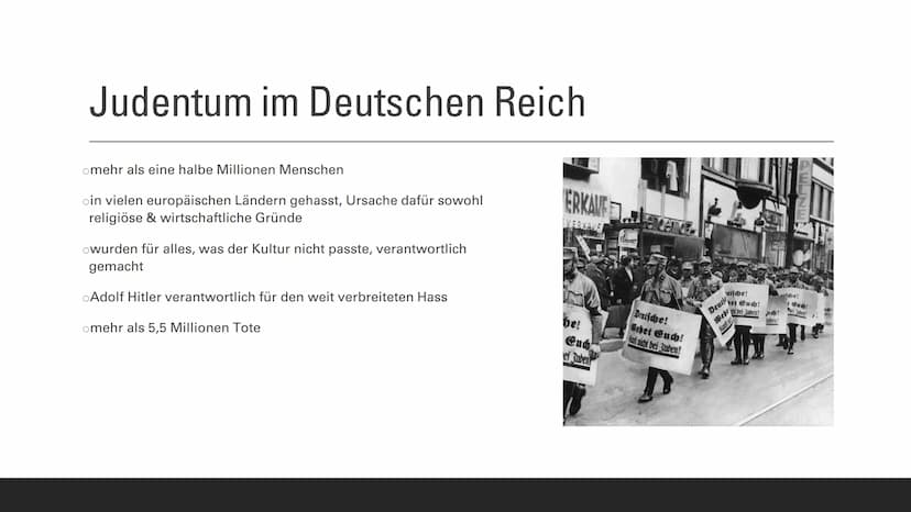 Judenverfolgung Präsentation
Ziele des Nationalsozialismus
●
●
Ausgrenzung und Vertreibung der Juden von der NSDAP Nationalsozialistische de