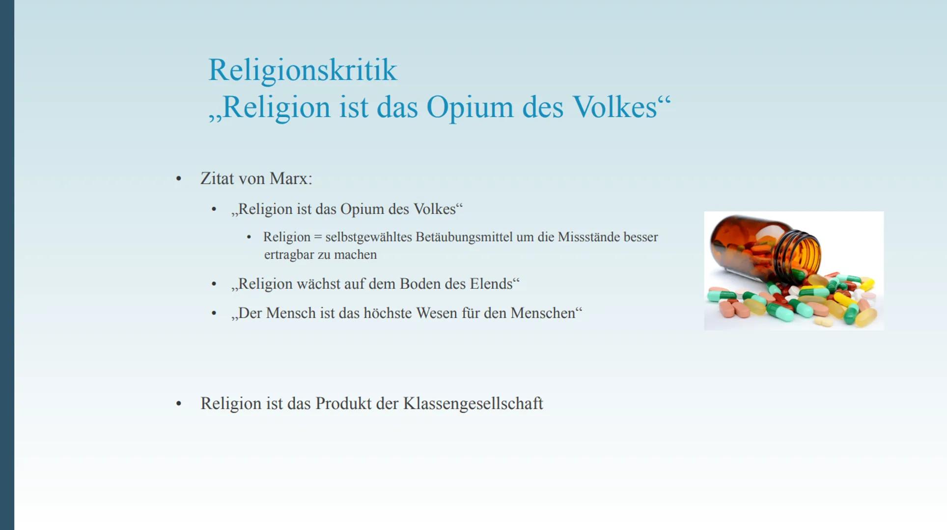 Karl Marx
Deutscher Philosoph; Gesellschaftstheoretiker im
Kommunismus; Religions- und Kapitalismuskritiker;
Ökonom
Präsentation von Inhalt
