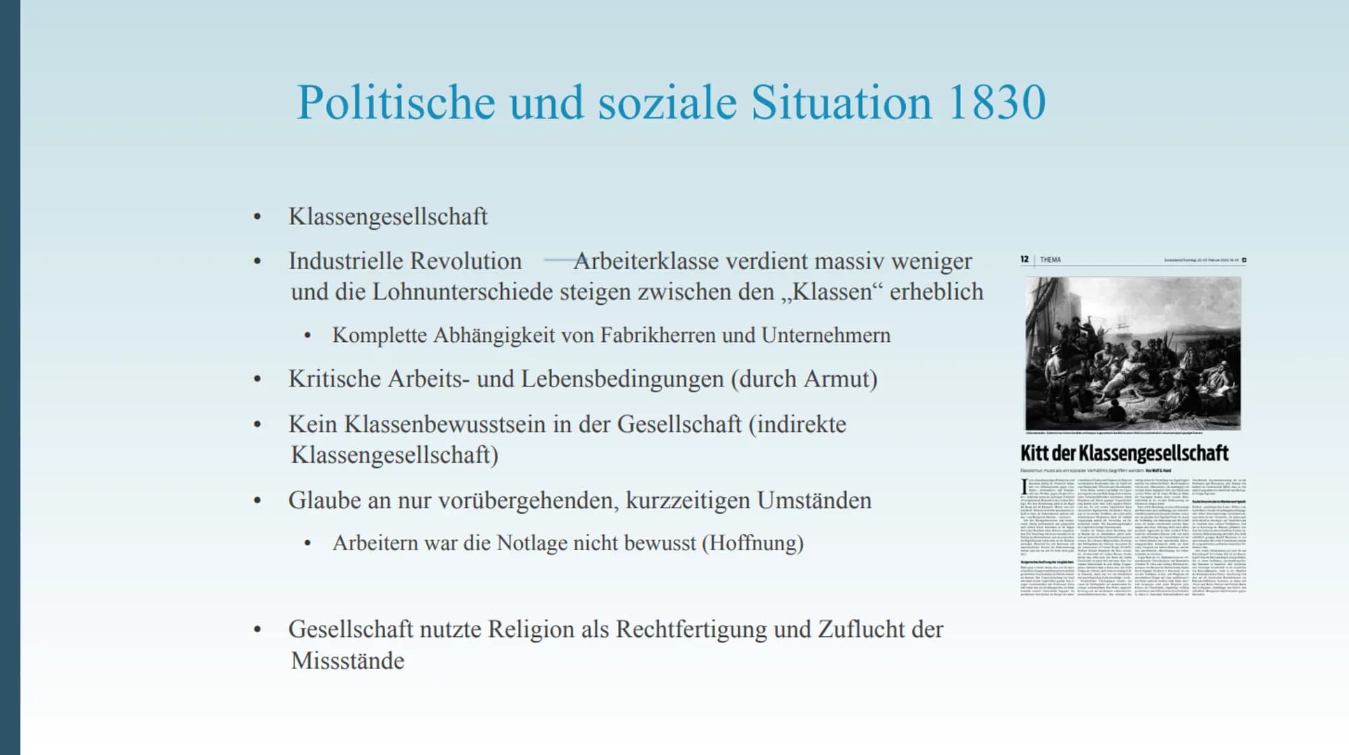 Karl Marx
Deutscher Philosoph; Gesellschaftstheoretiker im
Kommunismus; Religions- und Kapitalismuskritiker;
Ökonom
Präsentation von Inhalt
