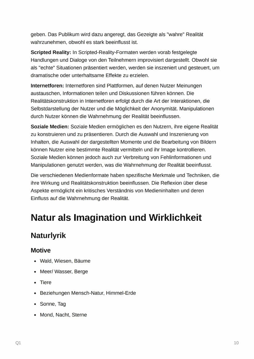 Q1
Q1
Epochenumbruch 18./19. Jahrhundert -
Literatur um 1800 und im frühen 19-
Jahrhundert
Lyrik Analyse
Einleitung
• Gedichttitel, Autor, A