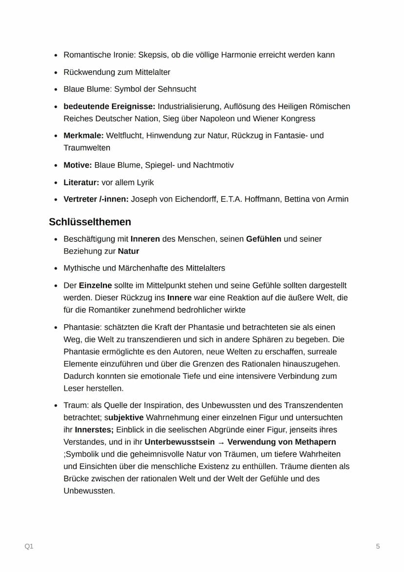 Q1
Q1
Epochenumbruch 18./19. Jahrhundert -
Literatur um 1800 und im frühen 19-
Jahrhundert
Lyrik Analyse
Einleitung
• Gedichttitel, Autor, A