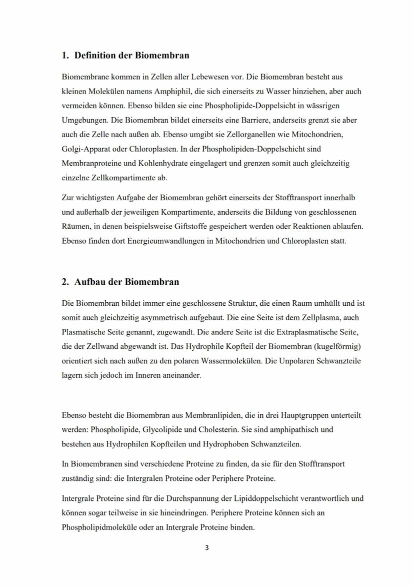 Kanalprotein
Cholesterin
-modellhafte Gegenüberstellung
Glycolipid
Globuläres Protein
Biomembran
00000000
Peripheres Protein
Glycoprotein
Ex