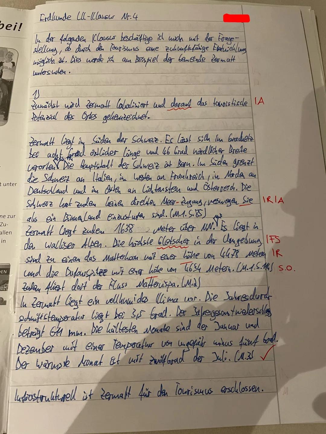 bei!
t unter
Zermatt liegt im Süden der Schweiz. Es lässt sich im Grachetz
bei adyt forand östlicher länge und 46 Grad nordlicher Breite
wor