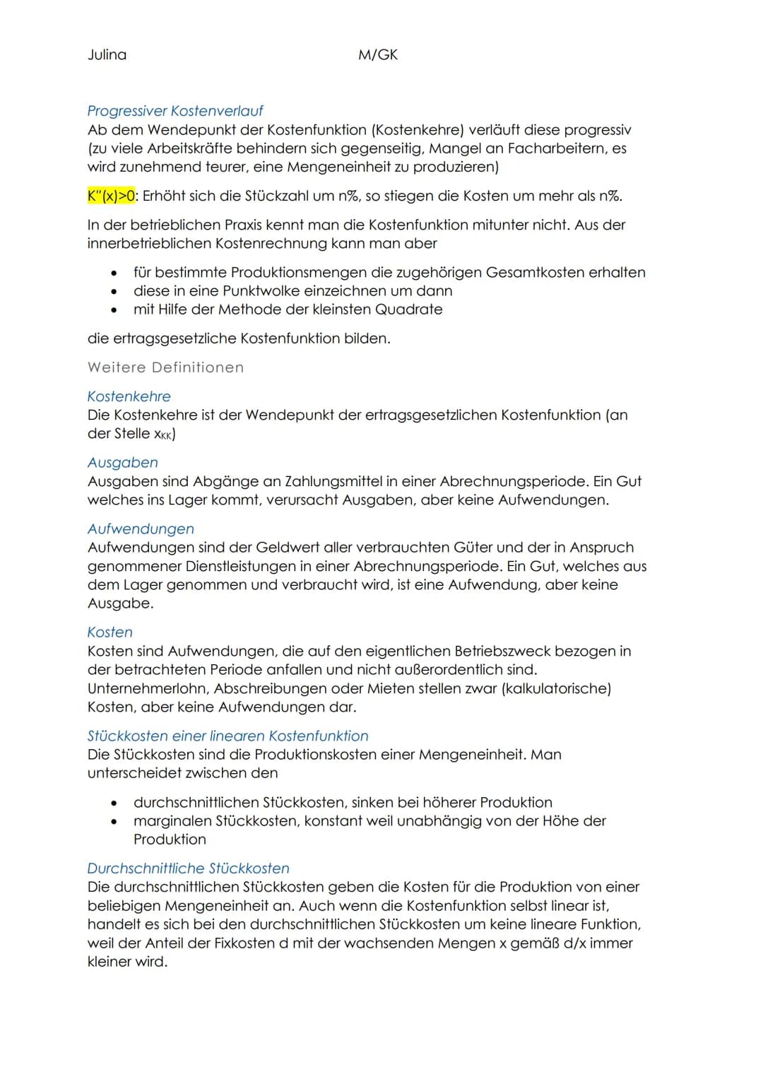 Julina
M/GK
Mathe GK-Abiturvorbereitung
Analysis
1. Ganzrationale Funktionen
1.1 Ableitungs- und Integrationsregeln
Ableitung einer Konstant