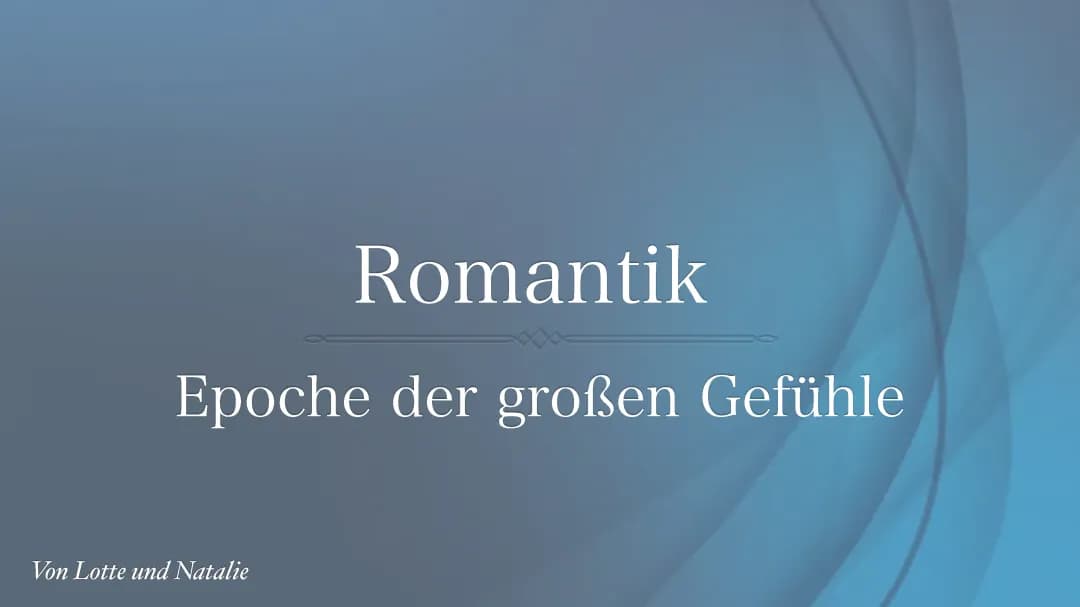 Romanik als Literaturepoche 