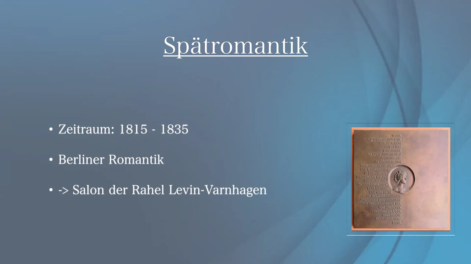Romantik
Epoche der großen Gefühle
Von Lotte und Natalie • Definition
• Phasen der Romantik
Gliederung
• Historischer Hintergrund
• Weltbild