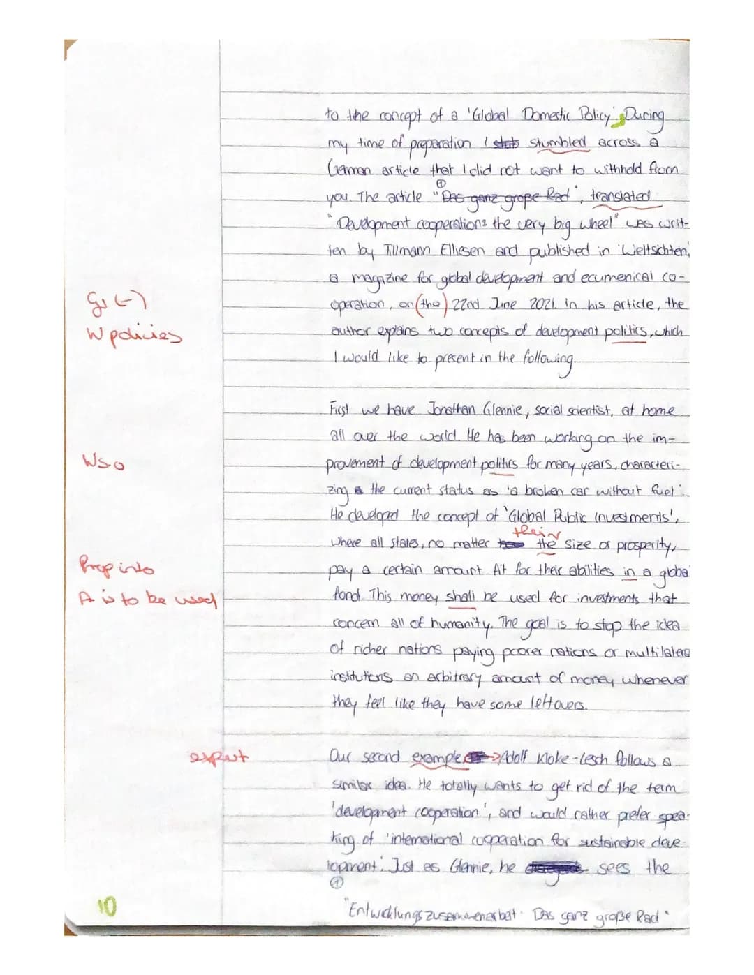 pre-Abitur English
task
exam
The article "Global warming is a misleading term because
it actually sounds quite nice" was written by Gione
-H