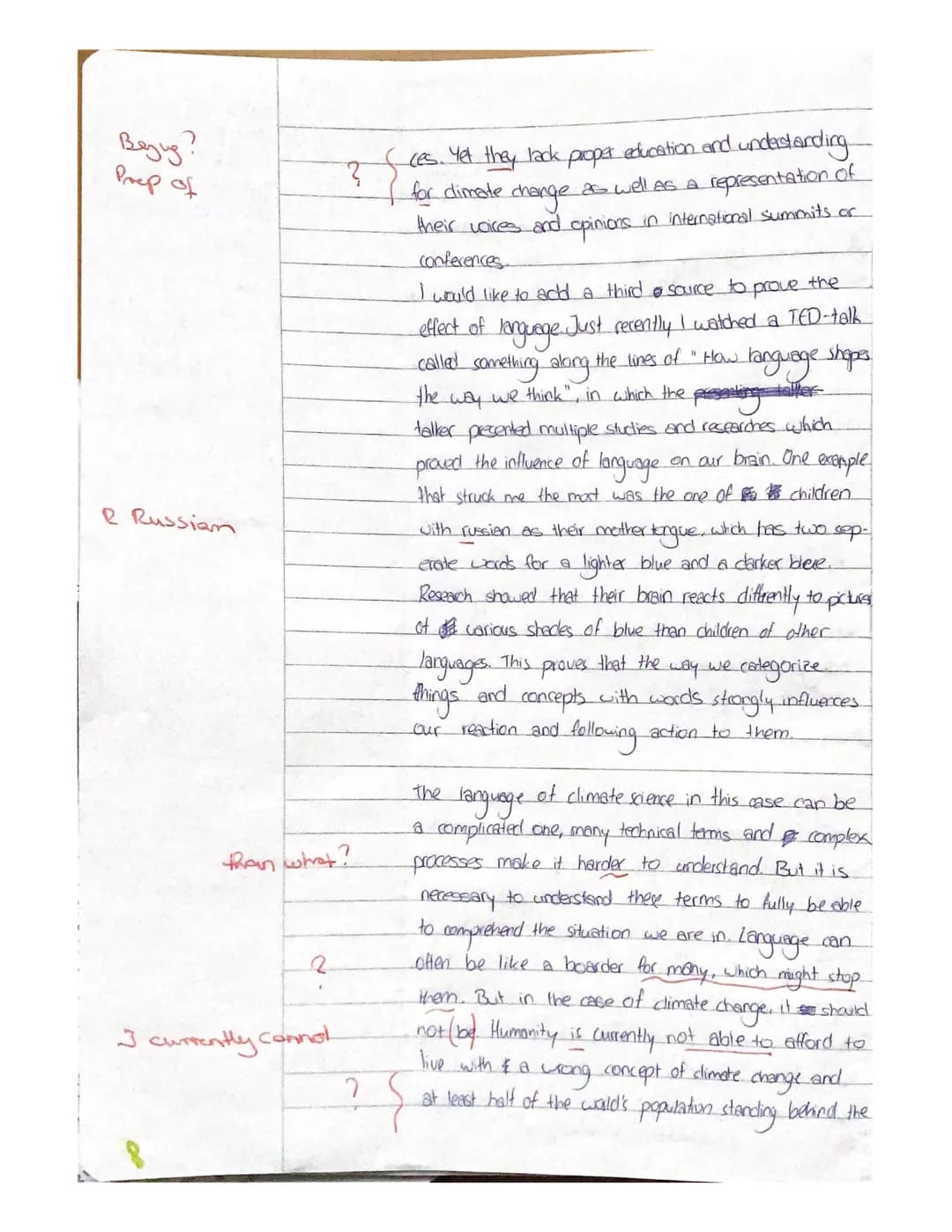 pre-Abitur English
task
exam
The article "Global warming is a misleading term because
it actually sounds quite nice" was written by Gione
-H