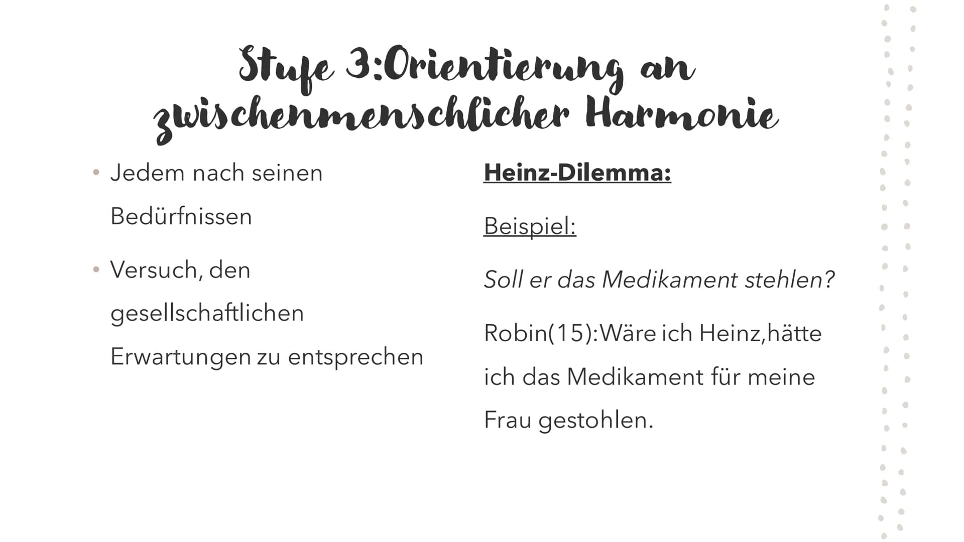 Moralentwicklung
•
•
U
•
•
✔
•
●
0
@
.
•
●
C
●
●
● Der moralische Kompass
●
●
●
Jeder Mensch hat einen moralischen Kompass
Gibt Richtung im 