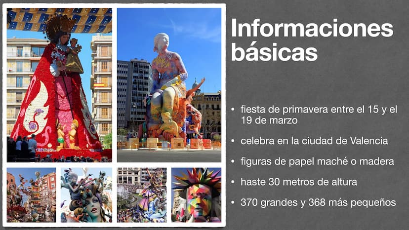 TH TIM
Las fallas de Valencia
¿Una fiesta peligrosa? Handout
Informaciones básicas
• fiesta de primavera entre el 15 y el 19 de marzo
• cele