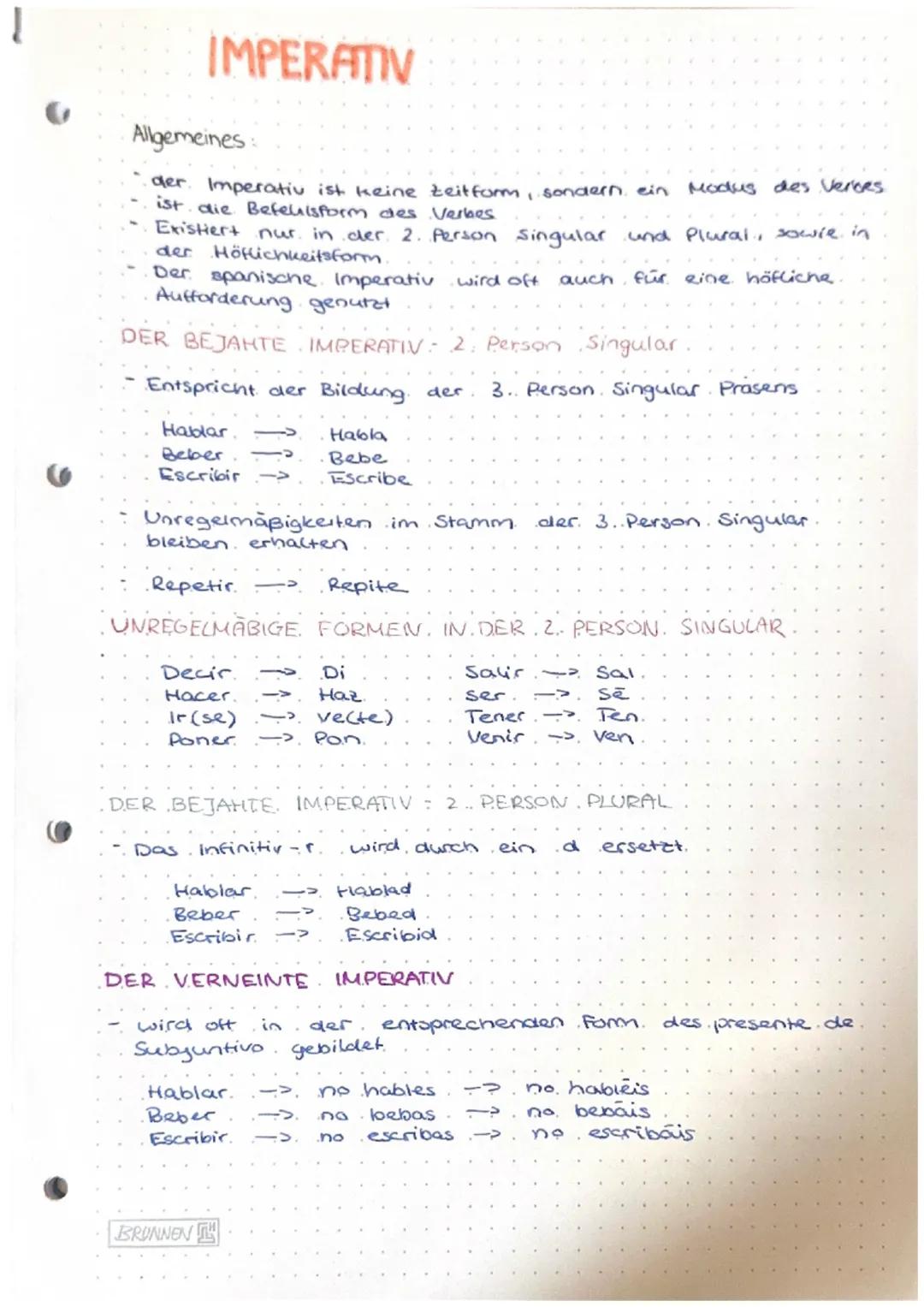 IMPERATIV
Allgemeines:
der. Imperativ ist keine Zeitform, sondern ein Modus des Veroes
ist die Befehlsform des Verbes
Existiert nur in der 2