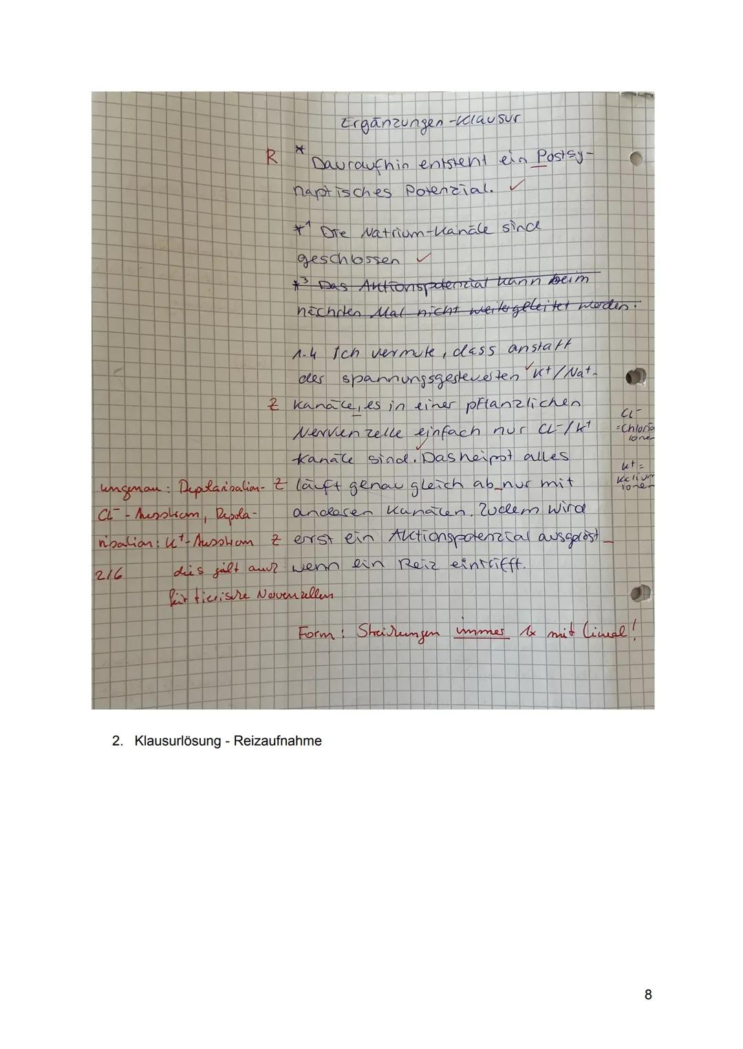 1: Aktionspotenziale bei Tieren und Pflanzen (34 BE)
Erst seit einigen Jahrzehnten weiß man, dass auch bei Pflanzen
elektrophysiologische Pr