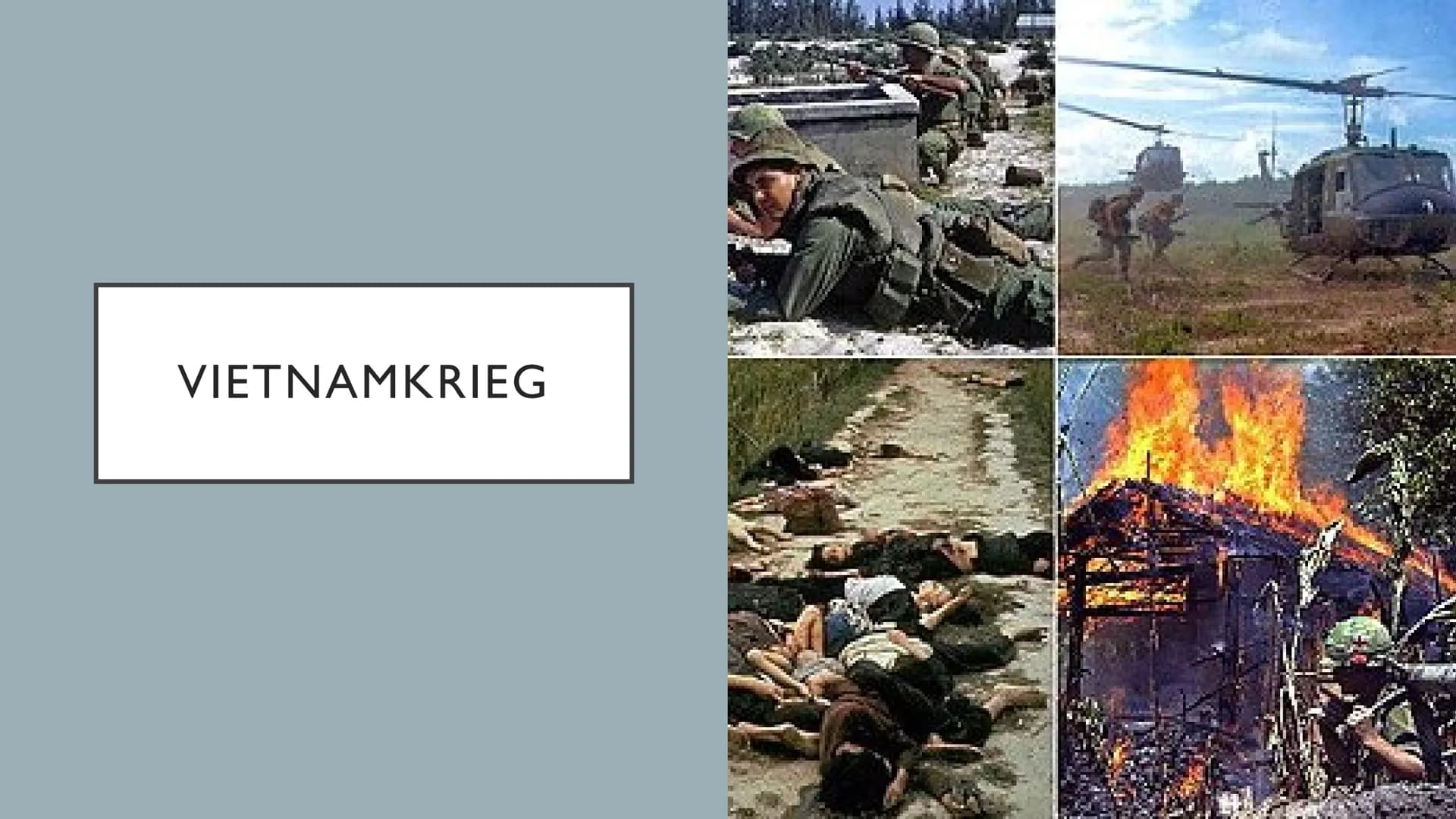 VIETNAMKRIEG ●
●
●
●
●
Ausgangslage
Kriegstrategien
Napalm
Ablauf
Folgen
INHALTSANGABE ●
●
●
AUSGANGSLAGE
1887 - Vietnam war eine Französisc