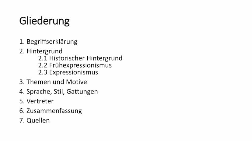  Expressionismus –
Ein Überblick
Von: Viktoria Szewczyk
Fach: Deutsch LK
Lehrer:
Jahr: 13/4. Semester
Abb. 2 ,,Der Schrei" Gliederung
1. Beg