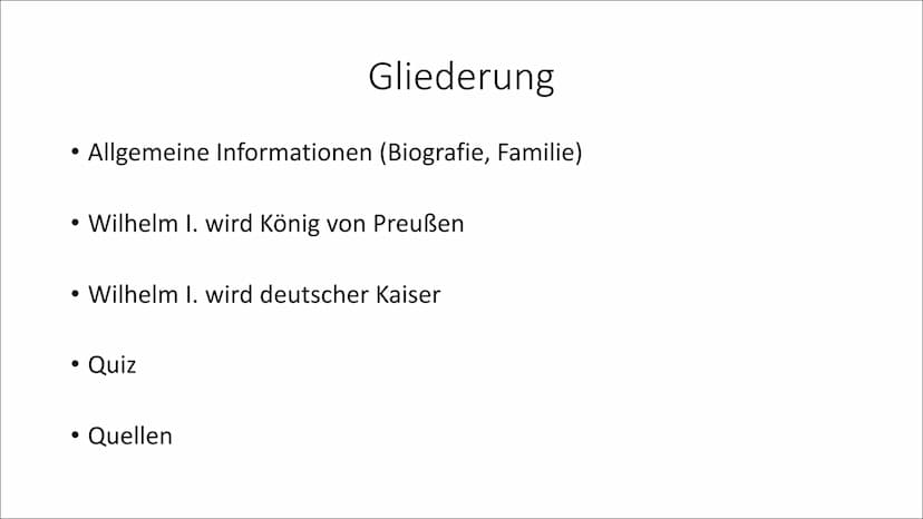 Wilhelm I.
Lisa Annika Göbecke, Alina Totzke
CALL ●
Allgemeine Informationen (Biografie, Familie)
• Wilhelm I. wird König von Preußen
●
●
Gl