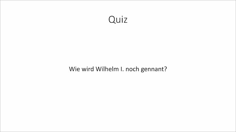 Wilhelm I.
Lisa Annika Göbecke, Alina Totzke
CALL ●
Allgemeine Informationen (Biografie, Familie)
• Wilhelm I. wird König von Preußen
●
●
Gl