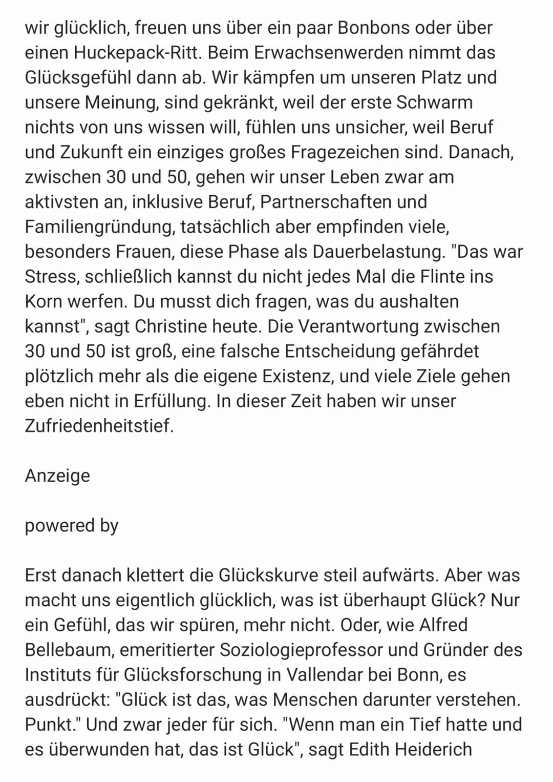 Als Kind ist Glück schon über einen Huckepack-Ritt auf
Papas Schultern. Das Erwachsenwerden dagegen bringt
einige schmerzliche Erfahrungen m