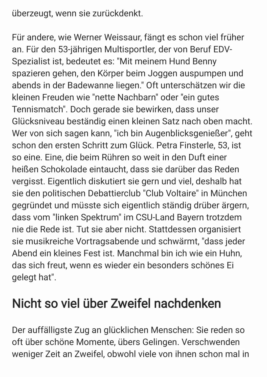 Als Kind ist Glück schon über einen Huckepack-Ritt auf
Papas Schultern. Das Erwachsenwerden dagegen bringt
einige schmerzliche Erfahrungen m