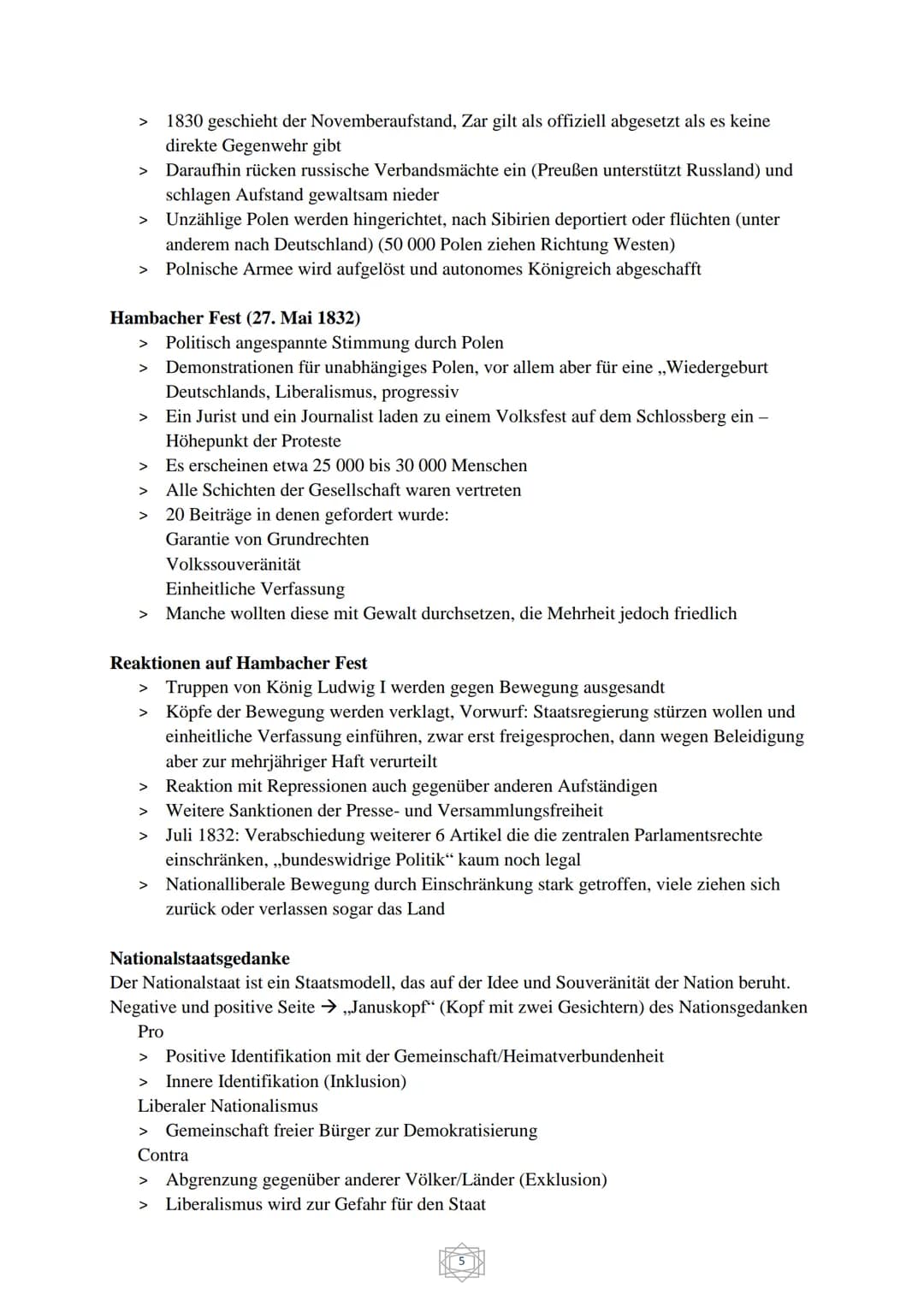 Geschichte Abitur
Übersicht:
1. Nationalstaatsgedanke und Nationalismus in Europa (Seite 2 - 10)
2. Die Reichsgründung von oben (Seite 11-14