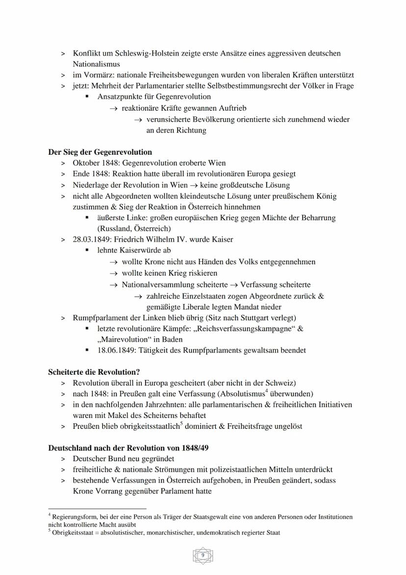 Geschichte Abitur
Übersicht:
1. Nationalstaatsgedanke und Nationalismus in Europa (Seite 2 - 10)
2. Die Reichsgründung von oben (Seite 11-14