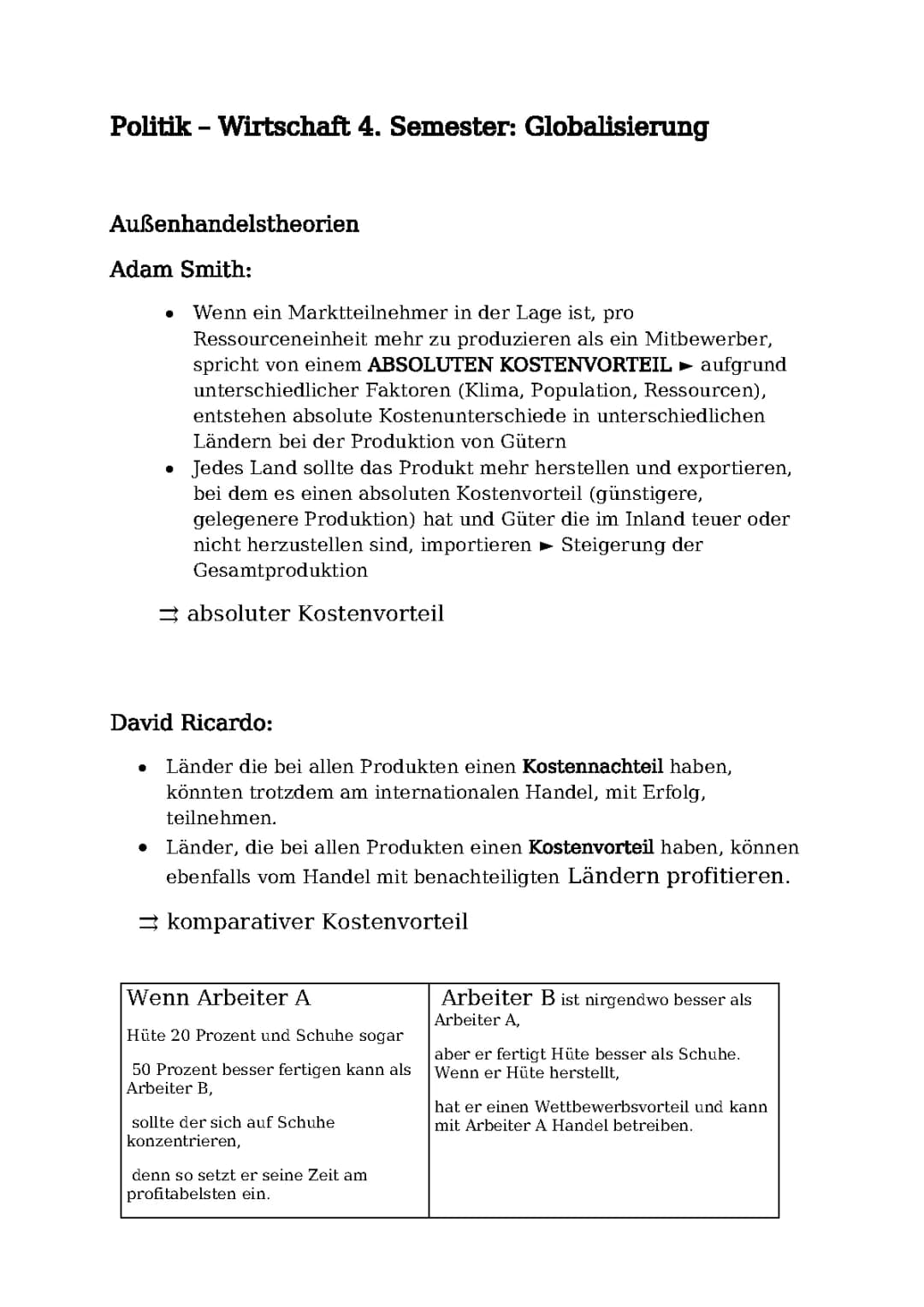 Die Theorien des Außenhandels einfach erklärt