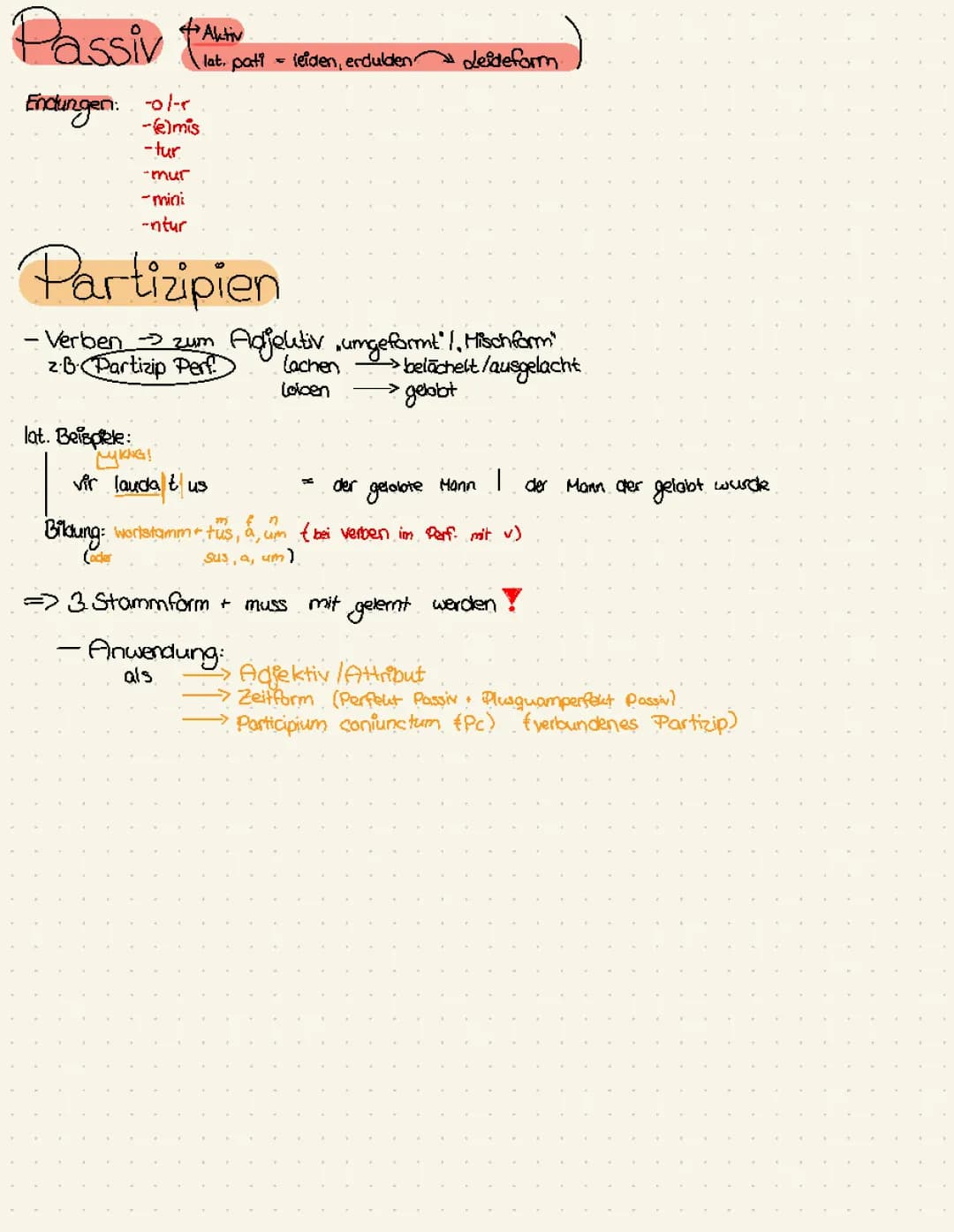 Passiv und Partizipien (PPP, Pc, PPA, PFA)