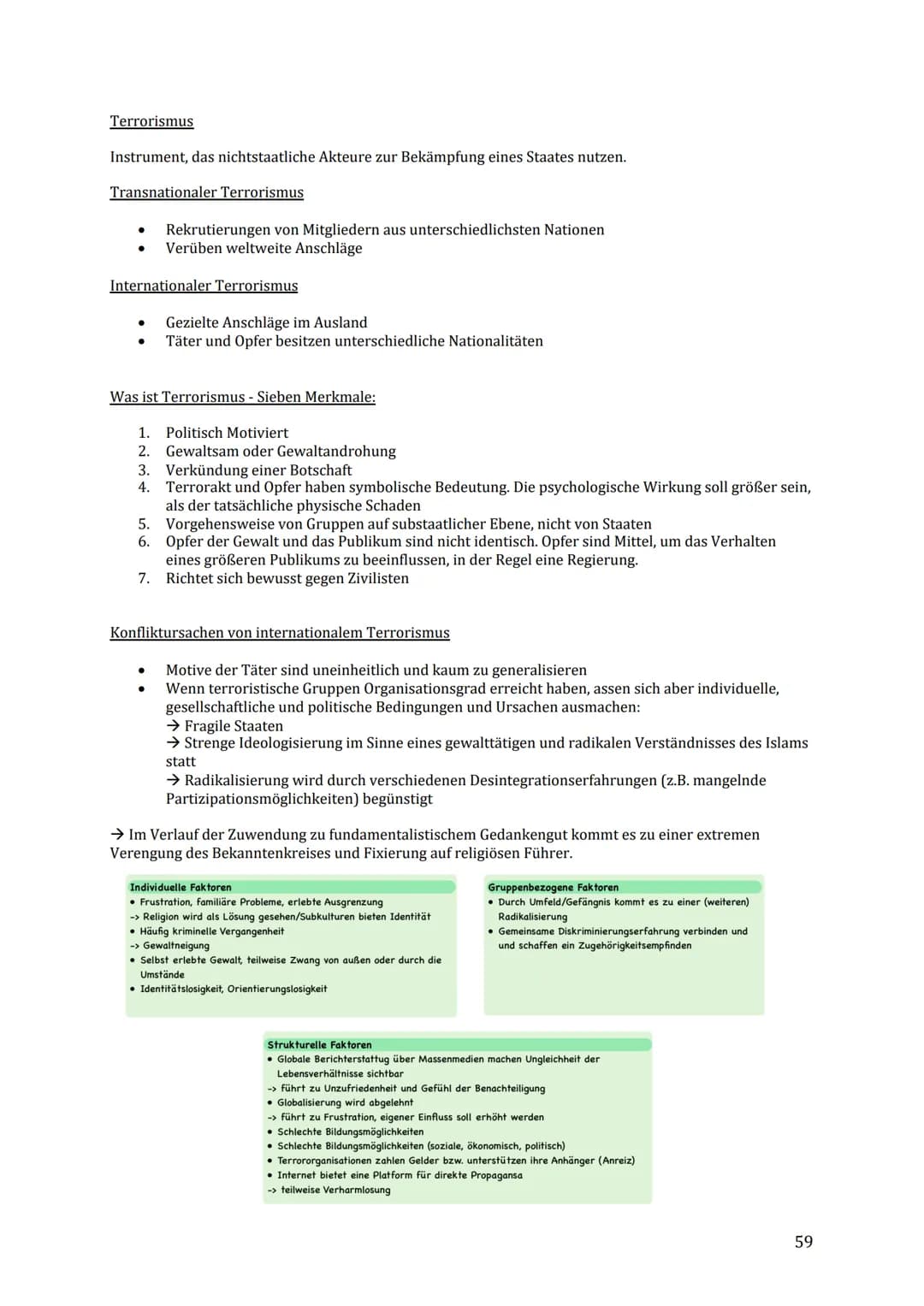 Q3 Grundlagen der Sicherheitspolitik im 21. Jahrhundert
Was ist Frieden?
●
Definition Krieg
Kontinuierliche Kämpfe zwischen zwei oder mehr S