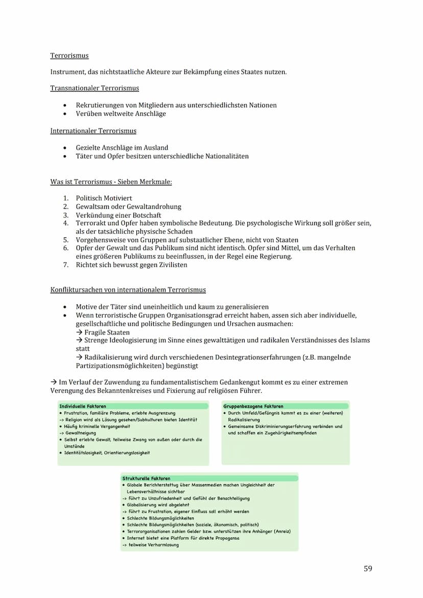 Q3 Grundlagen der Sicherheitspolitik im 21. Jahrhundert
Was ist Frieden?
●
Definition Krieg
Kontinuierliche Kämpfe zwischen zwei oder mehr S
