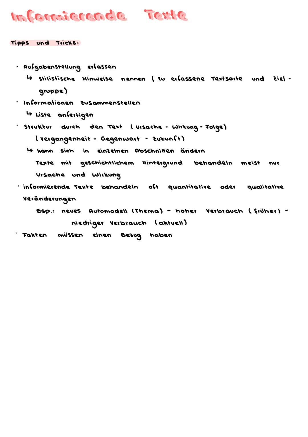 # Deutsch

Lernzettel zur 3. Klausur

Informierende Texte:

*   Tipps und Tricks
*   Gliederung
*   Infos
*   Sprachebenen # Informierende T