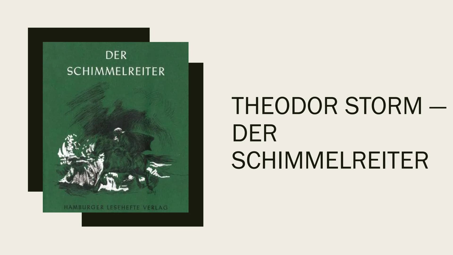 DER
SCHIMMELREITER
HAMBURGER LESEHEFTE VERLAG
THEODOR STORM
DER
SCHIMMELREITER Gymnasium Landau a. d. Isar
Clarissa Schemmel
1. Charakterisi
